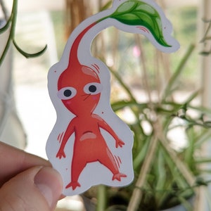 Red Pikmin vinyl sticker