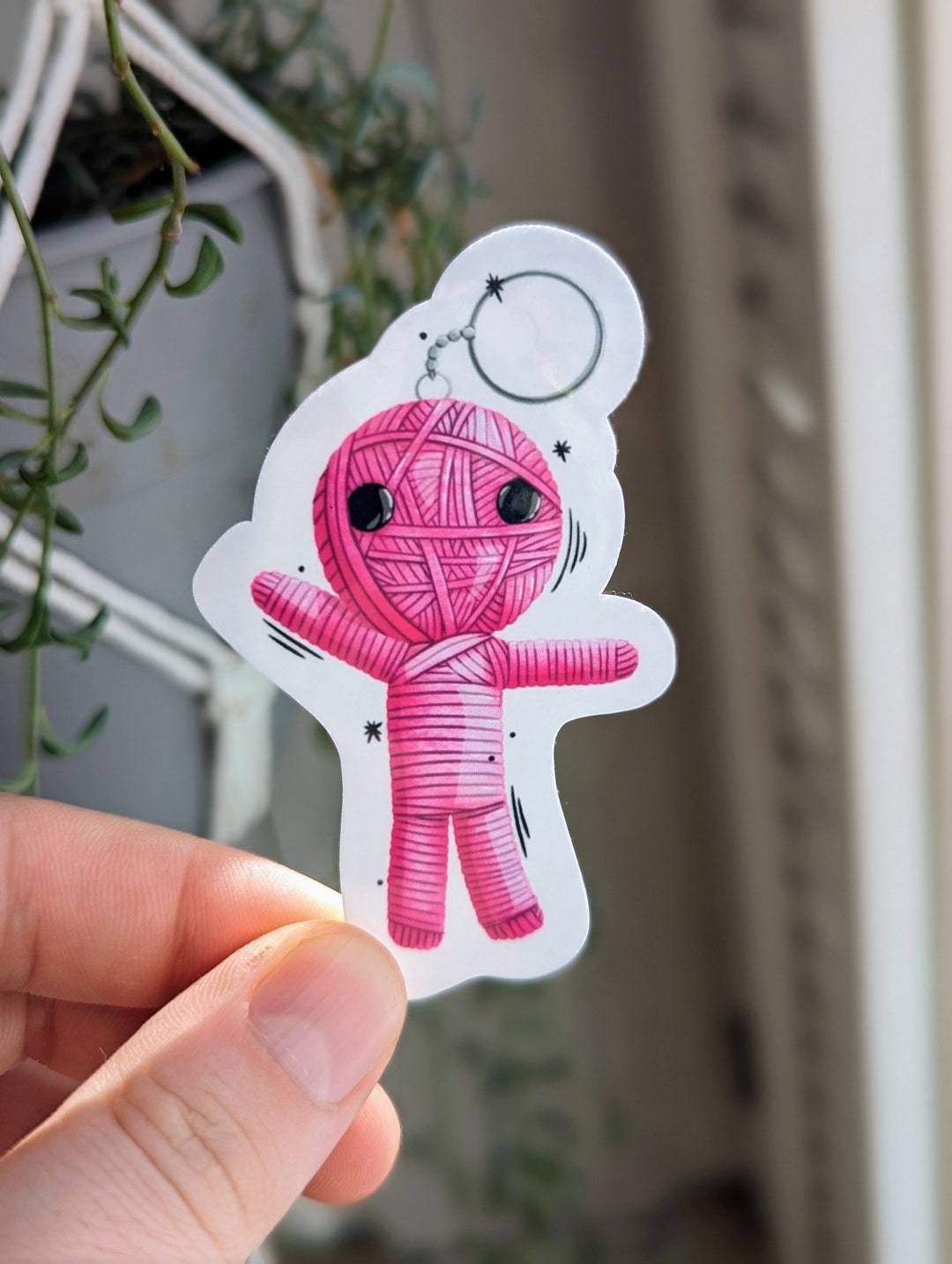 Pink Vending Machine String Voodoo Doll Vinyl Sticker - Etsy