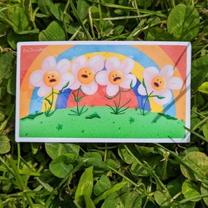 Chatty flowers vinyl sticker