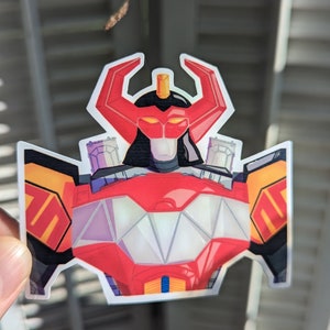 Mighty Morphin power rangers original dino megazord vinyl sticker