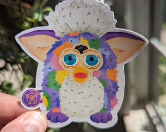 1999 Tye dye furby vinyl sticker