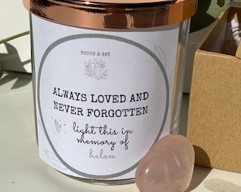 Candle To Remember A Loved One - Personalized - In Memory Soy Candle-Beautiful Gift- Comforting And Love- Scented Candle-Light As Memorial