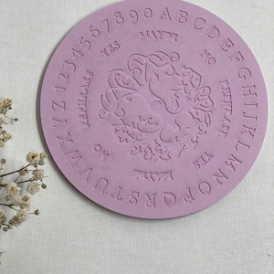 Pink Pendulum board, divination board, pendulum mat, pendulum readings, pendulum kit, pendulum board, pendulum grid, crystal pendulum