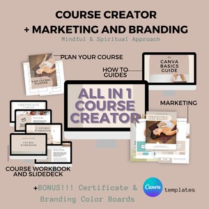Course Creator Bundle | Ebook Template Canva | Lead Magnet Template | Canvas Templates | Course Creation | landing page| Slide Deck | Wellness