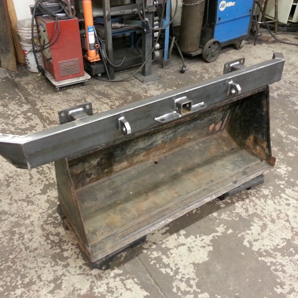 XJ Cherokee Rear Bumper with D-Ring Tabs, Receiver Hitch, Tie-Ins, Full Hardware Kit for Jeep.  Custom made by UphillMfg.