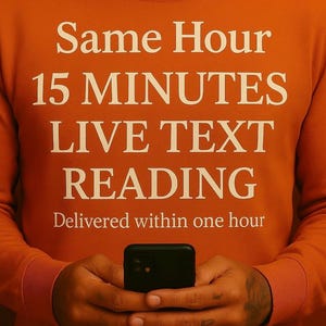 Hetzelfde uur live 15 minuten paranormale tekst lezen, binnen een uur, tarotlezen