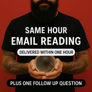 E-mail lezen op hetzelfde uur, binnen één uur bezorgd, tarotlezen, paranormaal lezen, diepgaande voorspellingen