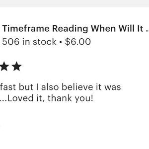 Puede incluir: Una interfaz de rese&ntilde;a de cliente digital con un icono cuadrado negro con texto blanco que dice Time Frame Reading, cinco estrellas negras y el texto: Not only fast but I also believe it was accurate...Loved it, thank you! La rese&ntilde;a es del 4 de mayo.
