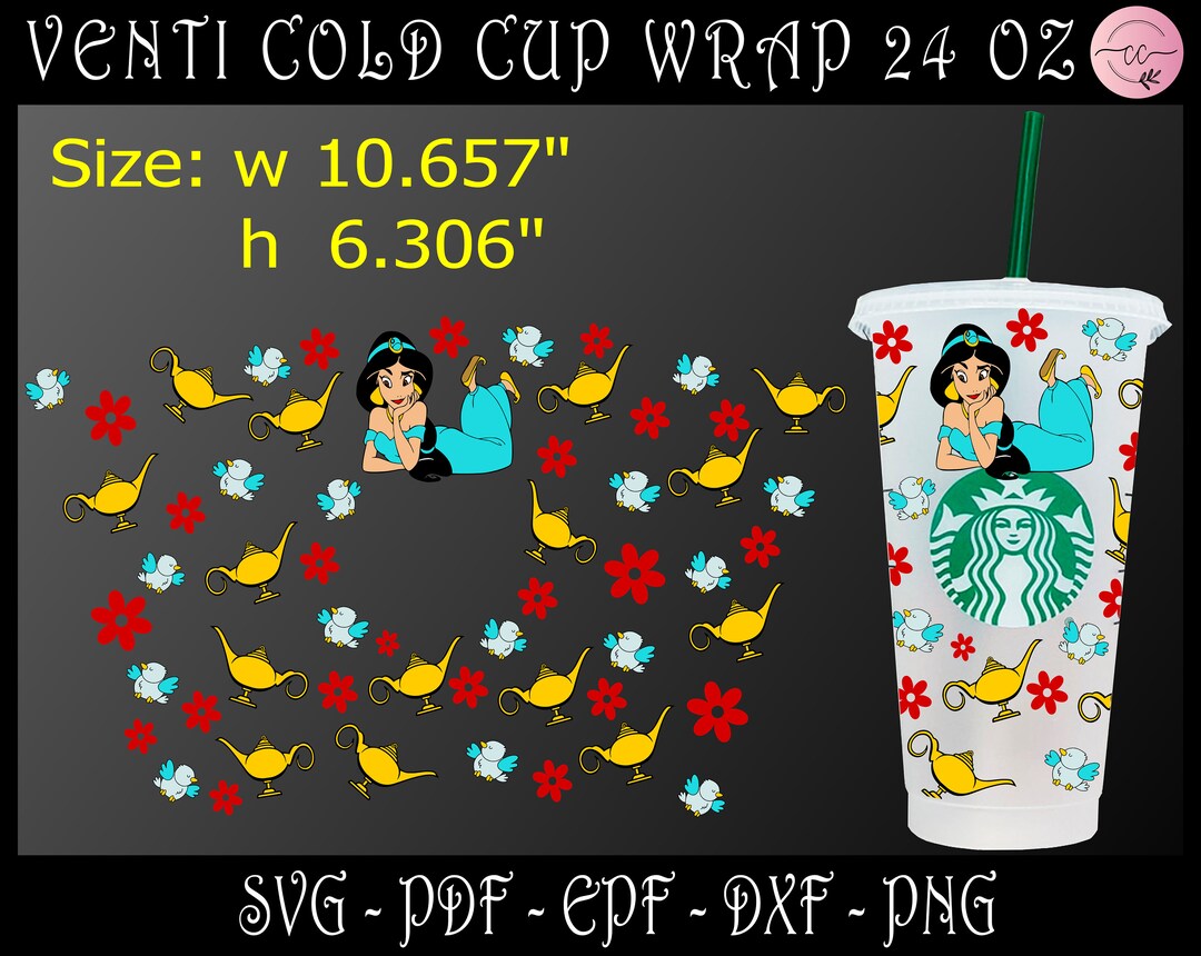 Aladdin Wrap Svg, Aladdin Svg, Full Wrap Venti Cold Cup, Wrap Svg ...