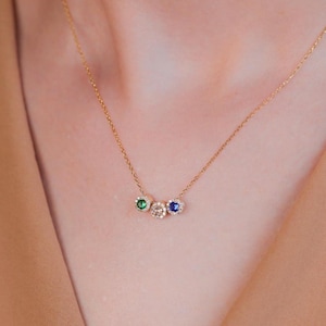 Aangepaste geboortesteenketting voor moeders, gepersonaliseerde sieraden, op maat gemaakte geboortesteenketting, verjaardagscadeau voor moeder, beste cadeau voor moeders