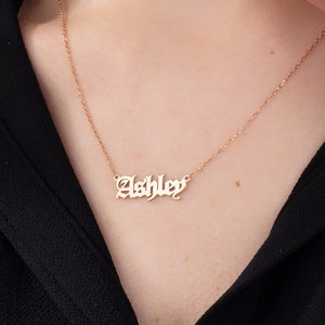 14K Gold Dainty Name Necklaces For Women, Custom Made Silver Name Pendants, Personalized Gift, Birthday Gift For Her, Best Gift For Mothers