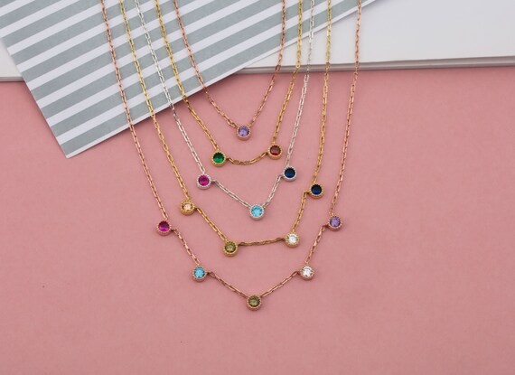 14k birthstone sale necklace