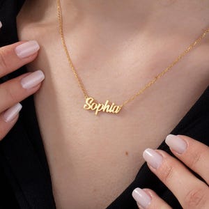 14K Gold Dainty Name Necklaces, Silver Name Necklaces For Women, Personalized Gifts For Mom, Birthday Gifts For Her, Best Gift For Mothers