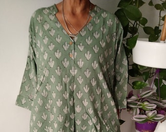 tunica di cotone, tunica, abbigliamento da resort, loungewear, abbigliamento da spiaggia, copertura da bagno, abito estivo, tunica boho, abito di maternità, regalo postpartum mkm, abito boho