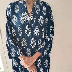 Rayon Tunika,Indigo Tunika,Bio Tunika,Geschenke für sie,Resortkleidung,Muttertagsgeschenk,Geschenk nach der Geburt,Strandkleidung,Swim Cover Up,Boho Tunika Bild 1