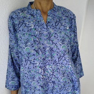 cotton tunic,block print kurti,gifts for her,summer tunic,mom postpartum gift,boho tunic,swim cover up,