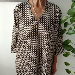 Plus size tunic,cotton tunic,summer dress,maternity dress,mom postpartum gift,swim cover up,beachwear,resort wear,