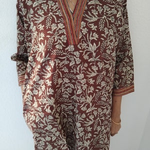 Baumwolle Tunika,indisch,Baumwolle Kurti,Geschenke für sie,Resort Wear, Loungewear, Sommer Tunika, Boho Top, Muttertagsgeschenk, Postpartum Geschenk,Boho Bild 5