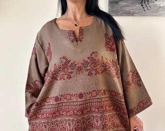 Yak wool tunic,gifts for her, wool tunic