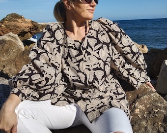 cotton tunic,summer tunic,handmade tunic,gifts for her,resort wear,mother's day gift,mom Postpartum gift,boho tunic,cotton tunic