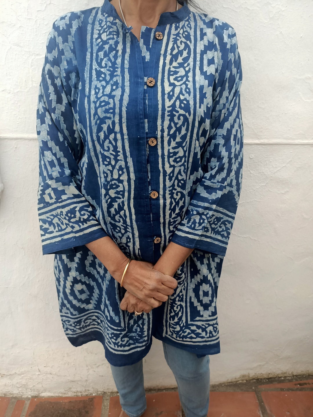 Cotton Tropical Gathered Tunic main image 0