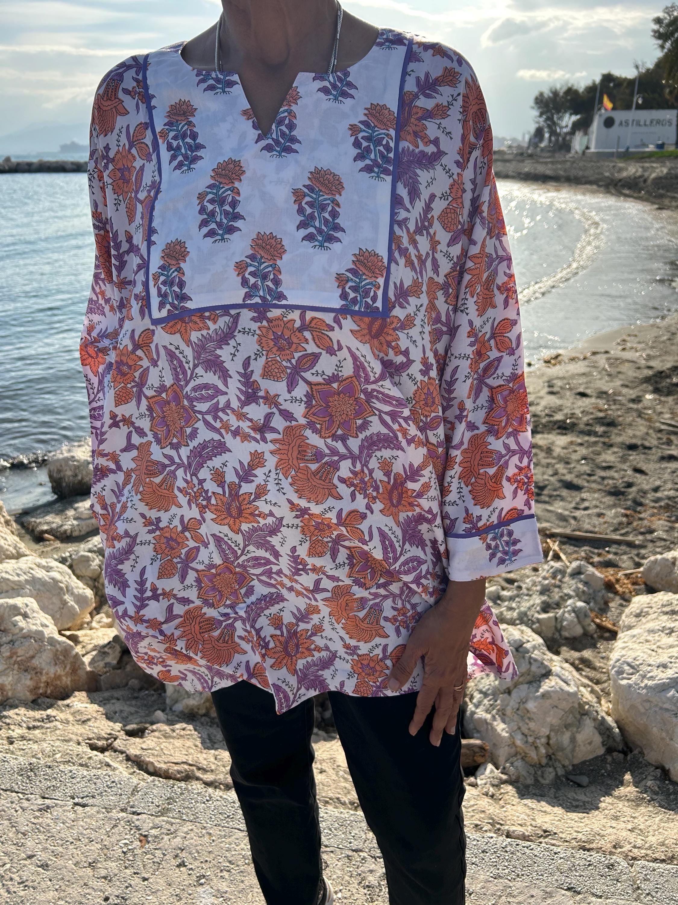 Rayon tunic,boho tunic,resort wear,beachwear,mom postpartum gift,cotton kurti,boho tunic,gifts for her,summer top, bridesmaids gifts,boho