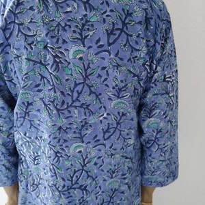 cotton tunic,block print kurti,gifts for her,summer tunic,mom postpartum gift,boho tunic,swim cover up, image 7
