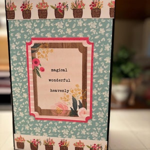 5x7 Notepad Holder with Pocket - Flower Market