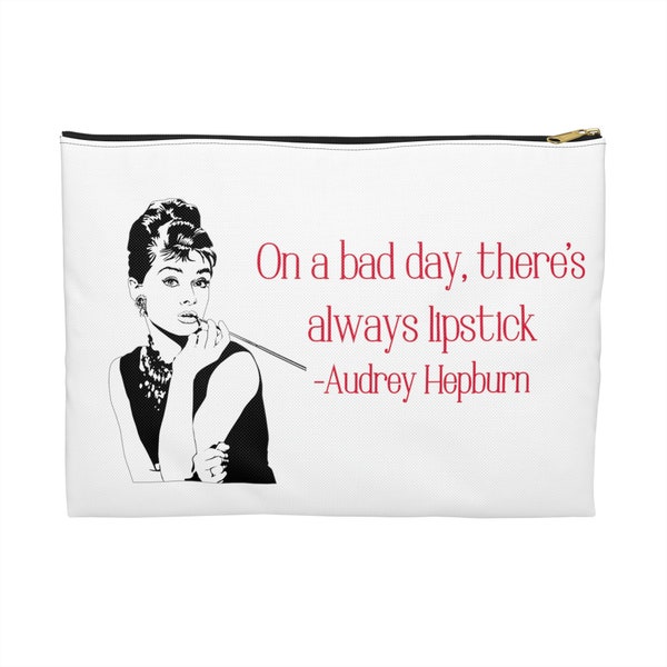 Audrey Hepburn Quote Cosmetic Bag