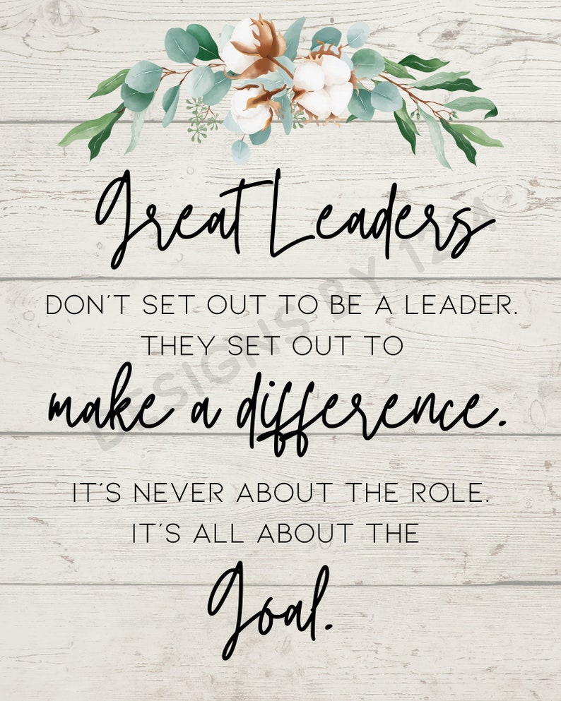 Principal Office Decor Leadership Quotes Digital Prints Etsy