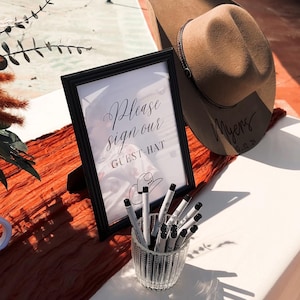 libro degli ospiti cappello da cowboy