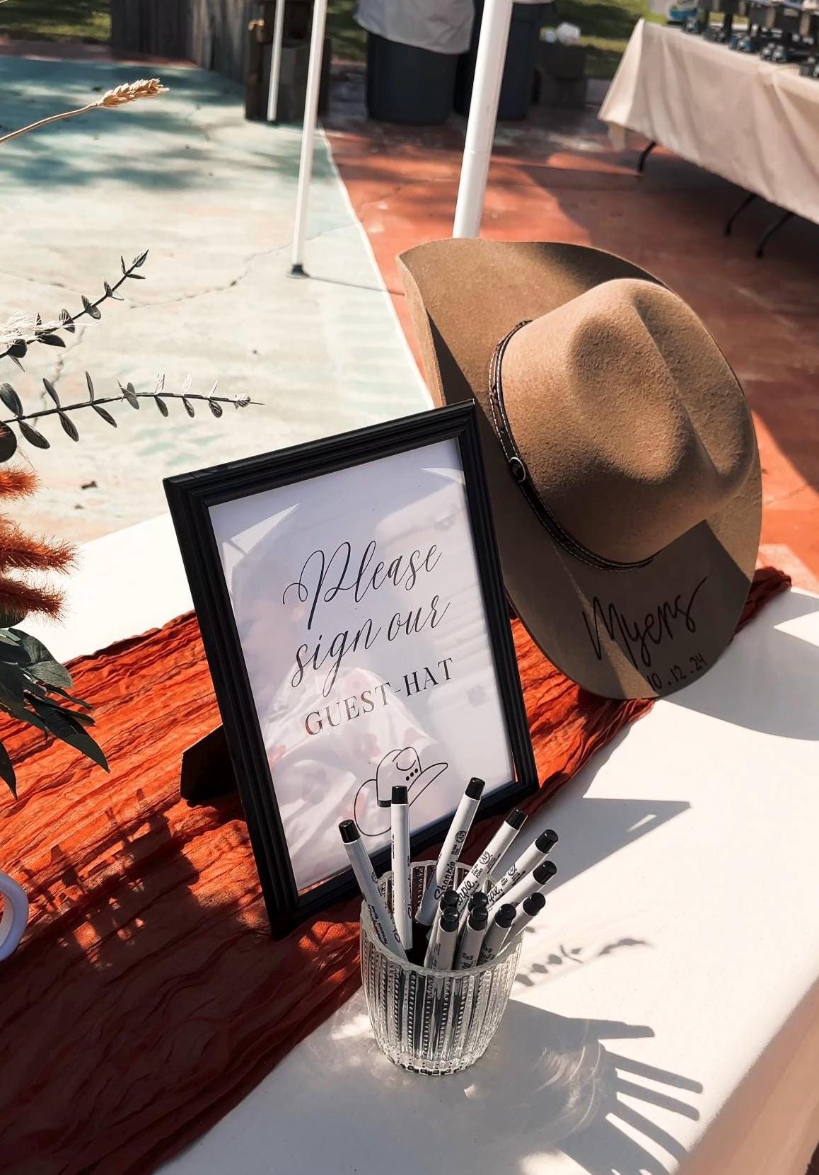 Wedding Guest Cowboy Hat Sign - Etsy UK display picture 1
