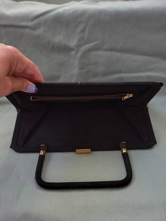 Black 1950's Admiral Clutch - image 5