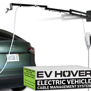 EV Hover v4 - Electric Vehicle Cable Management System (Up to 9 1/4 ft with the extender)