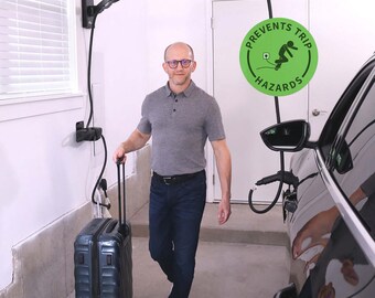 EV Hover - Electric Vehicle Cable Management System (Up to 9 1/2 ft with the extender - sold separately)