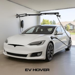 Brazo articulado para cable de carga de 2,7 m (9 pies) – Organizador de pared para garaje, fabricado en EE. UU.