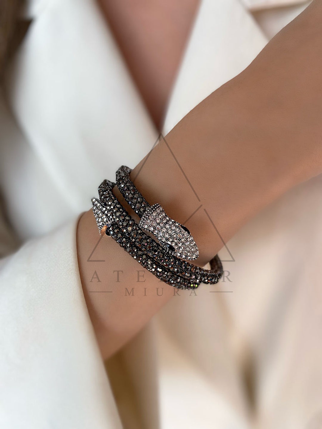 Snake Snake Bracelet Snake Head Bracelet Unique Bracelet Snake Jewelry