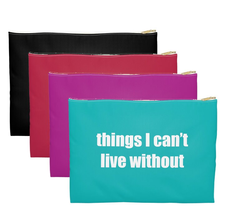 Des choses que je ne peux pas vivre sans pochette d'accessoires