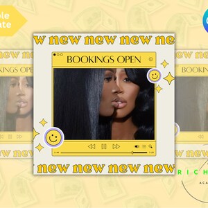Bookings Now Open Flyer,Bookings Available,Appointment Flyer,Calendar Flyer, Hair, Nails, Makeup, Lashes, Braids, Wigs,Esthetician