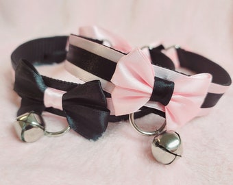 BUNDLE - Neko Cat Collar - Kitten Play Collar - Pastel Goth Choker - Kawaii Accessories - Cosplay - Custom Sizing