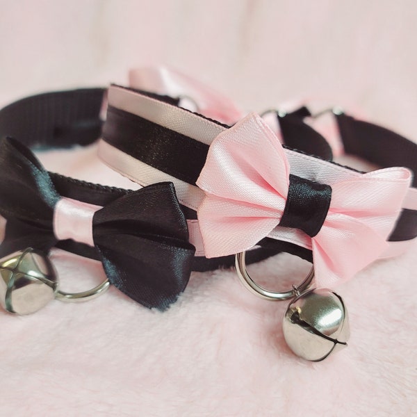 BUNDLE - Neko Cat Collar - Kitten Play Collar - Pastel Goth Choker - Kawaii Accessories - Cosplay - Custom Sizing