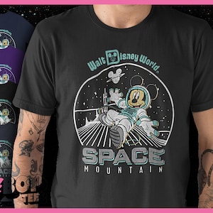 Space Mountain Retro Look WDW Distressed Unisex Tee