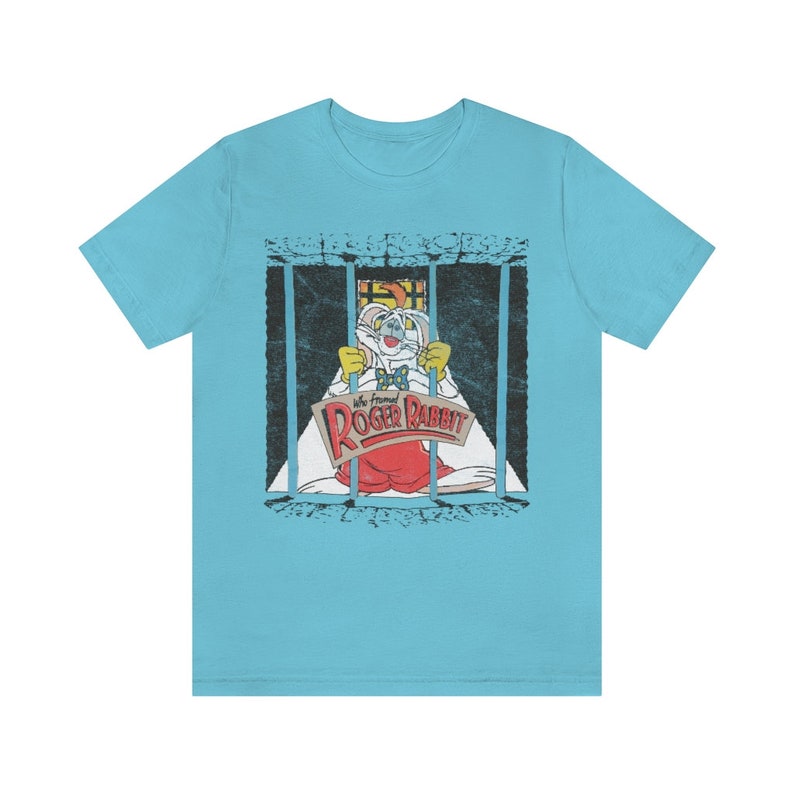 Roger Rabbit Shirt Vintage Style 1987 Unisex Tee Turquoise