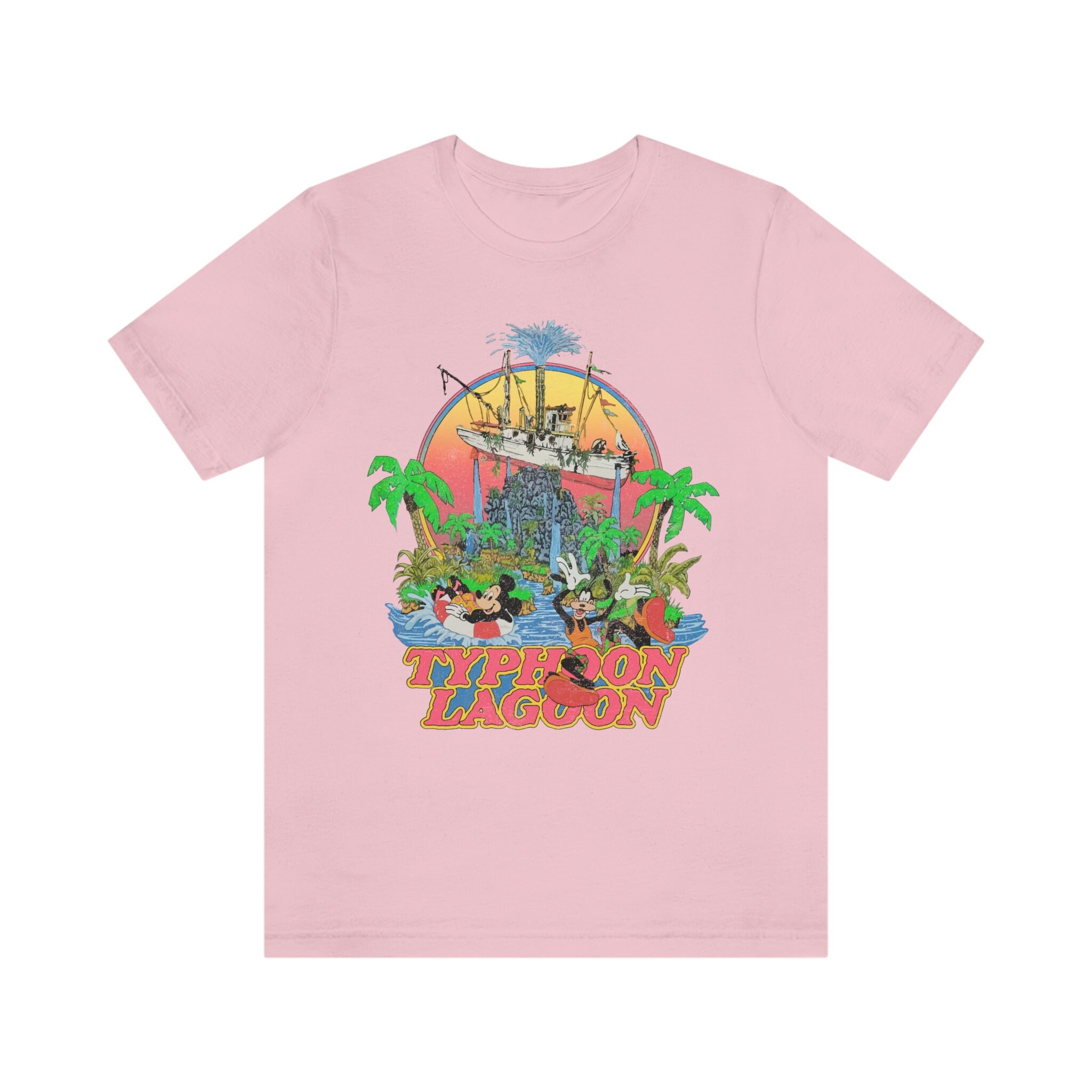 激レア 90s Disneyディズニー TYPHOON LAGOON Tシャツ Disney World Typhoon Lagoon Water Park Vintage 1990s AQUA T