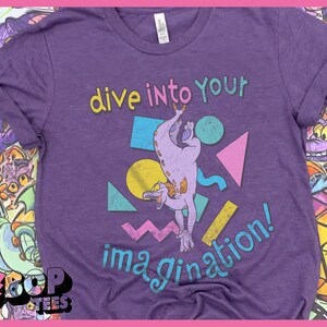 Figment Dive Into Your Imagination 90&#39;s Vintage Style Epcot Unisex Tee