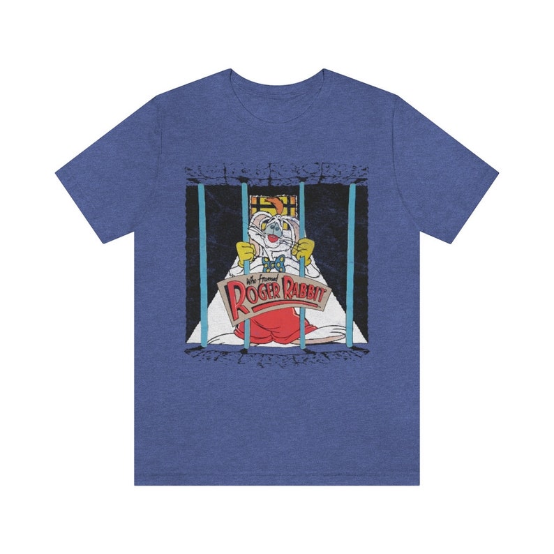 Roger Rabbit Shirt Vintage Style 1987 Unisex Tee Heather True Royal
