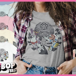 Retro Muted Epcot Mickey und Figment Astronaut Shirt 1982 Vintage Look Unisex Tee