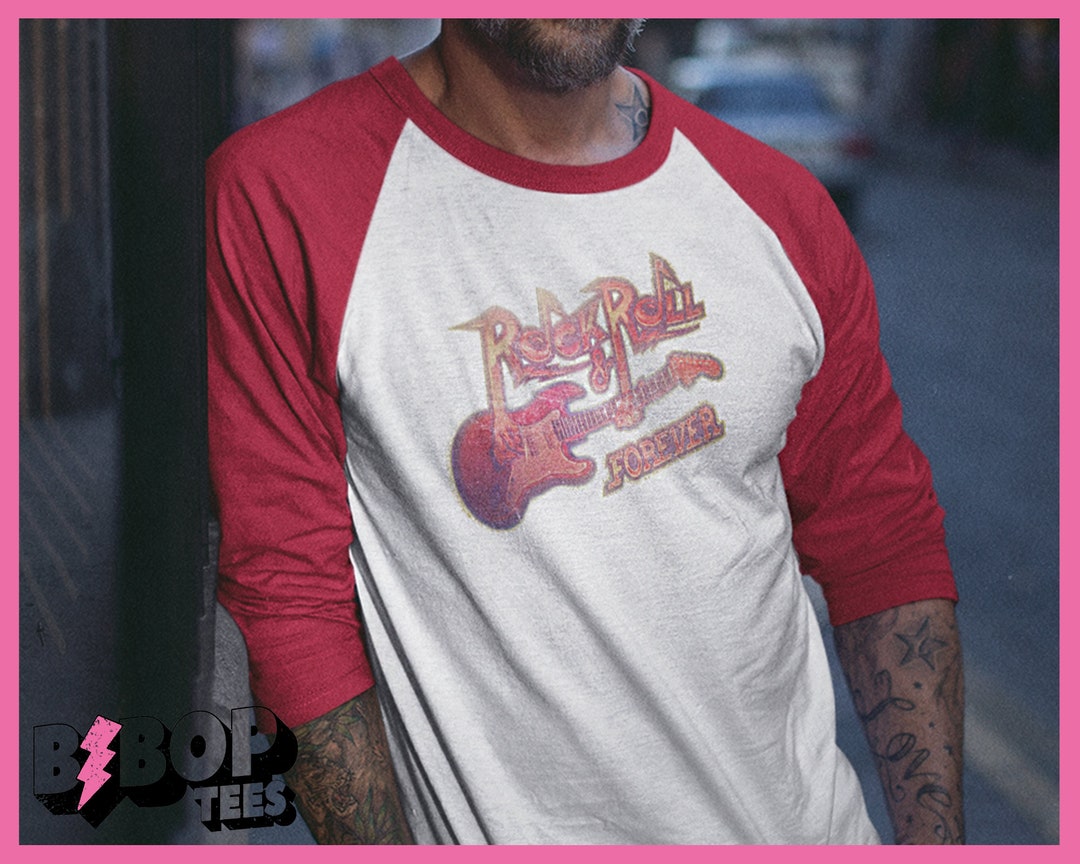 Rock and Roll Joe Dirt Style 3/4 Sleeve Tee - Etsy