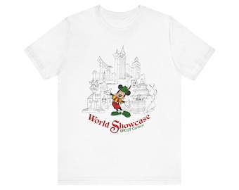 Retro Epcot World Showcase Tee - 80s/90s Unisex Bella Canvas