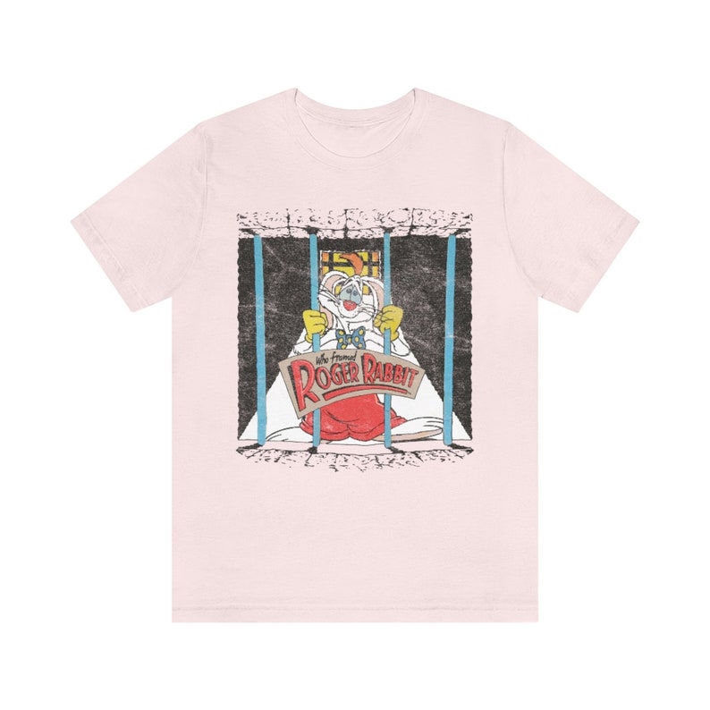 Roger Rabbit Shirt Vintage Style 1987 Unisex Tee Soft Pink